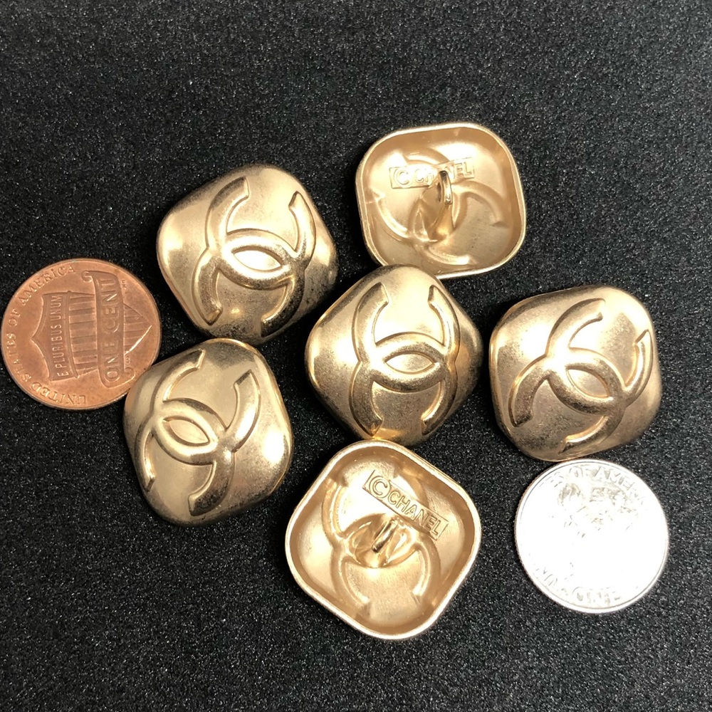 Chanel square buttons